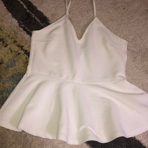 Spaghetti Strap Peplum Shirt